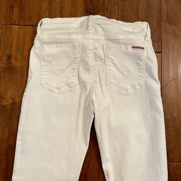 Hudson Jeans White Krista Skinny Ankle Raw Hem Jeans Sz 27 - Picture 6 of 13